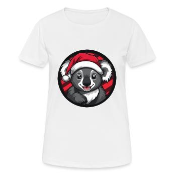 Animal de Noël Koala - T-shirt respirant Femme - blanc - Devant - AI Model Female 172 dark (172cm)