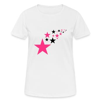 Star, stars - Women's Breathable T-Shirt - white - Front - AI Model Female 172 dark (172cm)