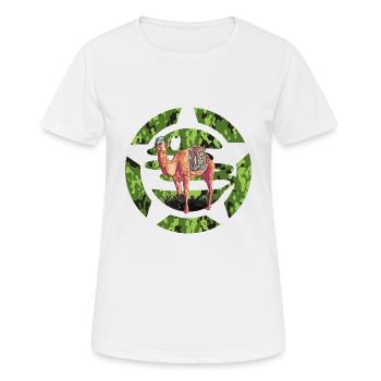 Camo Camel - T-shirt respirant Femme - blanc - Devant - AI Model Female 172 dark (172cm)