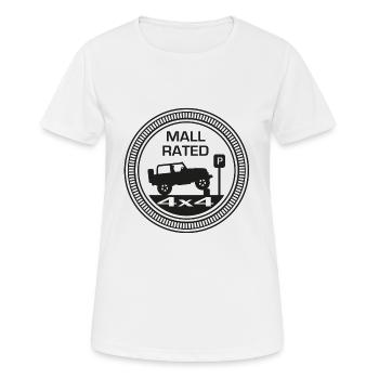 The "Rated" Stickers: Mall Rated - Women's Breathable T-Shirt - white - Front - AI Model Female 172 dark (172cm)