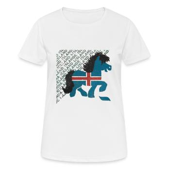 Islande - T-shirt respirant Femme - blanc - Devant - AI Model Female 172 dark (172cm)