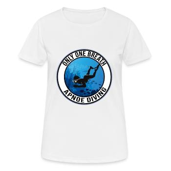 apnoe tauchen apnoetaucher apnoe freediving - Frauen T-Shirt atmungsaktiv - Weiß - Vorne - AI Model Female 172 dark (172cm)