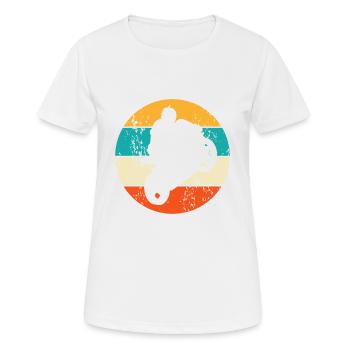 Motorradfahrer Motorradfahren - Frauen T-Shirt atmungsaktiv - Weiß - Vorne - AI Model Female 172 dark (172cm)