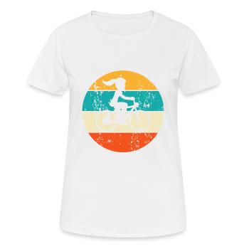 Fahrradmotiv Fahrrad Fahrradfahrer Fahrradfahren - Frauen T-Shirt atmungsaktiv - Weiß - Vorne - AI Model Female 172 dark (172cm)