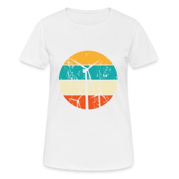 Erneuerbare Energien Windenergie Windkraft - Frauen T-Shirt atmungsaktiv - Weiß - Vorne - AI Model Female 172 dark (172cm)
