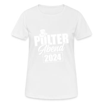 Polterabend 2024 - Frauen T-Shirt atmungsaktiv - Weiß - Vorne - AI Model Female 172 dark (172cm)