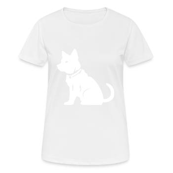 Silhouette de chien Shiba Inu - T-shirt respirant Femme - blanc - Devant - AI Model Female 172 dark (172cm)