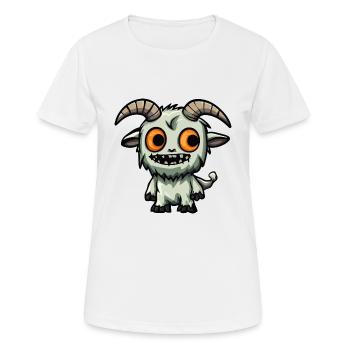 Bergziege Halloween Lustig Zombie - Frauen T-Shirt atmungsaktiv - Weiß - Vorne - AI Model Female 172 dark (172cm)
