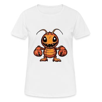 Homard Crabe Halloween Drôle Zombie - T-shirt respirant Femme - blanc - Devant - AI Model Female 172 dark (172cm)