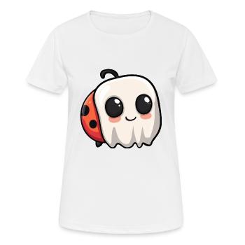 Ladybug Halloween Funny Ghost - Women's Breathable T-Shirt - white - Front - AI Model Female 172 dark (172cm)