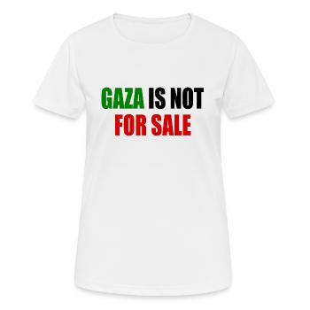 gaza is not for sale - Women's Breathable T-Shirt - white - Front - AI Model Female 172 dark (172cm)