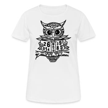 Hibou mathématique - T-shirt respirant Femme - blanc - Devant - AI Model Female 172 dark (172cm)