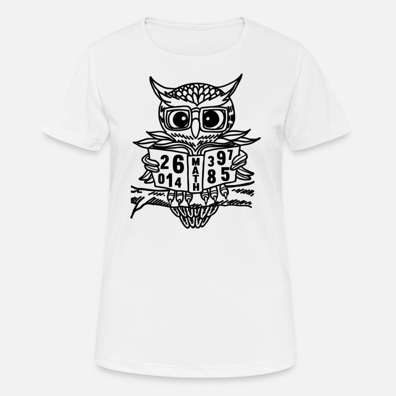 Math owl - Women's Breathable T-Shirt - white