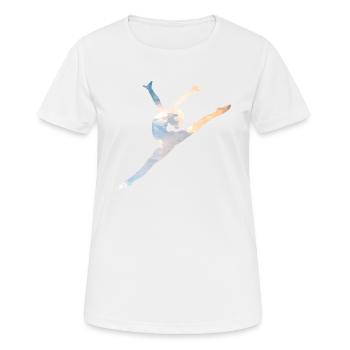 Ballett Sprung - Frauen T-Shirt atmungsaktiv - Weiß - Vorne - AI Model Female 172 dark (172cm)