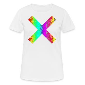 Kreuz - Frauen T-Shirt atmungsaktiv - Weiß - Vorne - AI Model Female 172 dark (172cm)