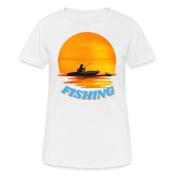 Fisch-Angriff - Frauen T-Shirt atmungsaktiv - Weiß - Vorne - AI Model Female 172 dark (172cm)