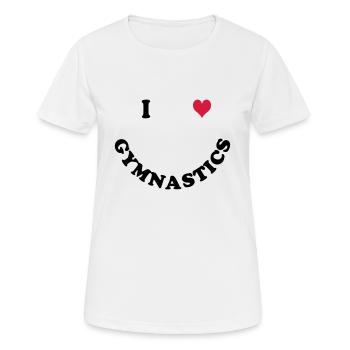 Gymnastik - Frauen T-Shirt atmungsaktiv - Weiß - Vorne - AI Model Female 172 dark (172cm)