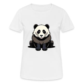 Cute panda sitting - Women's Breathable T-Shirt - white - Front - AI Model Female 172 dark (172cm)