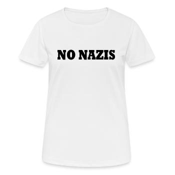 No nazis - Frauen T-Shirt atmungsaktiv - Weiß - Vorne - AI Model Female 172 dark (172cm)