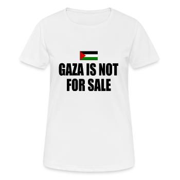 gaza is not for sale - Women's Breathable T-Shirt - white - Front - AI Model Female 172 dark (172cm)