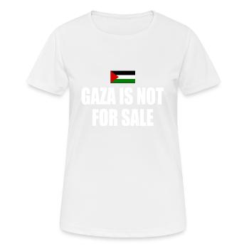 gaza is not for sale - Women's Breathable T-Shirt - white - Front - AI Model Female 172 dark (172cm)