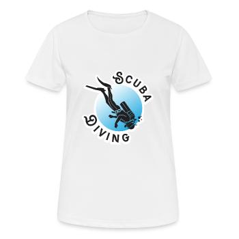 Scuba Diving - Frauen T-Shirt atmungsaktiv - Weiß - Vorne - AI Model Female 172 dark (172cm)
