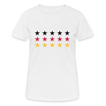 German Flag Stars Design - T-shirt respirant Femme - blanc - Devant - AI Model Female 172 dark (172cm)