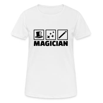 Zauberer - Frauen T-Shirt atmungsaktiv - Weiß - Vorne - AI Model Female 172 dark (172cm)