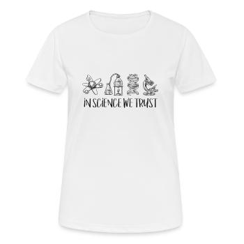 Science Wissenschaft Nerd Chemie Physik Geschenk - Frauen T-Shirt atmungsaktiv - Weiß - Vorne - AI Model Female 172 dark (172cm)