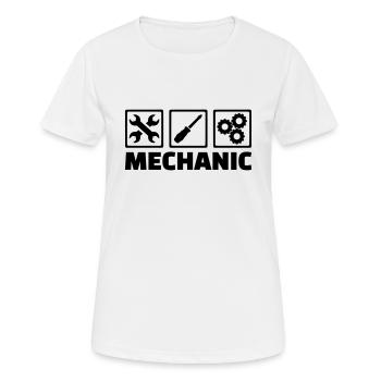 Mechanic - Women's Breathable T-Shirt - white - Front - AI Model Female 172 dark (172cm)