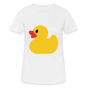 Quietscheente - Frauen T-Shirt atmungsaktiv - Weiß - Vorne - AI Model Female 172 dark (172cm)