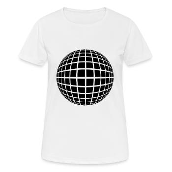 Illusion d'optique - balle - T-shirt respirant Femme - blanc - Devant - AI Model Female 172 dark (172cm)