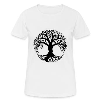 Arbre de vie - Arbre de vie - T-shirt respirant Femme - blanc - Devant - AI Model Female 172 dark (172cm)