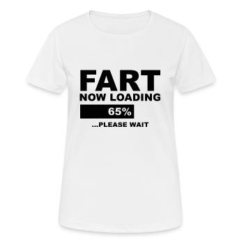 Furt lädt jetzt bitte warten - Frauen T-Shirt atmungsaktiv - Weiß - Vorne - AI Model Female 172 dark (172cm)