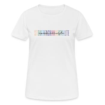 examinierte Steuerfachangestellte - buntes Design - Frauen T-Shirt atmungsaktiv - Weiß - Vorne - AI Model Female 172 dark (172cm)