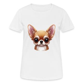 Chihuahua Elegance - Women's Breathable T-Shirt - white - Front - AI Model Female 172 dark (172cm)