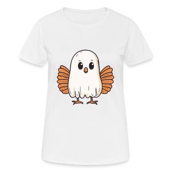 Turkey Halloween Funny Ghost - Women's Breathable T-Shirt - white - Front - AI Model Female 172 dark (172cm)