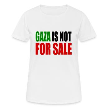 gaza is not for sale - Women's Breathable T-Shirt - white - Front - AI Model Female 172 dark (172cm)
