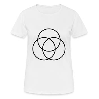 Three circles graphic DICK - Women's Breathable T-Shirt - white - Front - AI Model Female 172 dark (172cm)