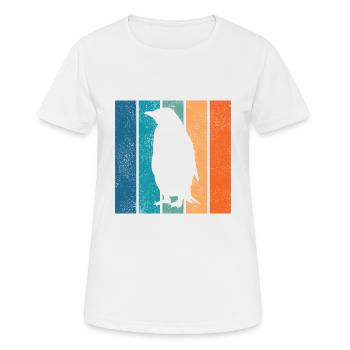 Penguin Penguins Animal Ice Pôle Sud Retro Gift - T-shirt respirant Femme - blanc - Devant - AI Model Female 172 dark (172cm)