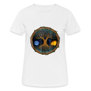 Yggdrasil World Tree World Ash Nordic - Women's Breathable T-Shirt - white - Front - AI Model Female 172 dark (172cm)
