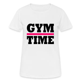 Gym time - Frauen T-Shirt atmungsaktiv - Weiß - Vorne - AI Model Female 172 dark (172cm)