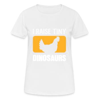 Tiny dinosaurs attract peasant poison - Women's Breathable T-Shirt - white - Front - AI Model Female 172 dark (172cm)