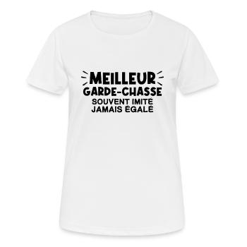 Garde-Chasse | Je suis le meilleur Garde-Chasse - T-shirt respirant Femme - blanc - Devant - AI Model Female 172 dark (172cm)