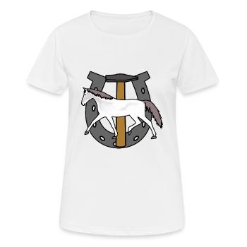 Berufe Hufschmied Hufeisen Schmied Pferd Job Beruf - Frauen T-Shirt atmungsaktiv - Weiß - Vorne - AI Model Female 172 dark (172cm)
