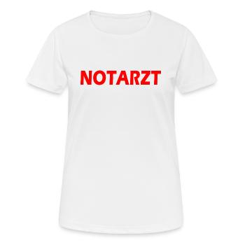 Notarzt - Frauen T-Shirt atmungsaktiv - Weiß - Vorne - AI Model Female 172 dark (172cm)