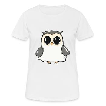 Eule Halloween Lustig Geist - Frauen T-Shirt atmungsaktiv - Weiß - Vorne - AI Model Female 172 dark (172cm)