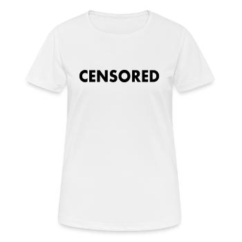 censored - Women's Breathable T-Shirt - white - Front - AI Model Female 172 dark (172cm)
