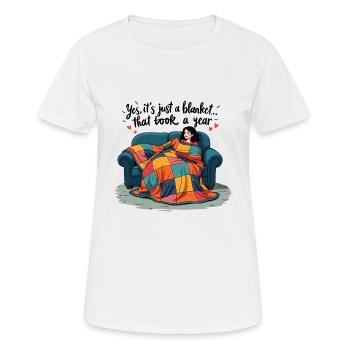 Quilting Sewing - Couverture cousue soi-même - T-shirt respirant Femme - blanc - Devant - AI Model Female 172 dark (172cm)
