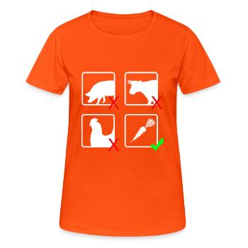 carotte - T-shirt respirant Femme - orange néon - Devant - AI Model Female 172 dark (172cm)